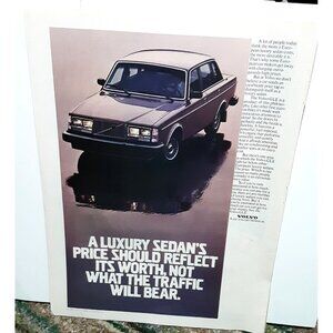 1981 Volvo GLE Luxury Sedan Car Original Print Ad